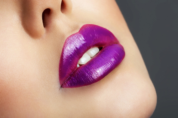 very beautiful plump lips   - Фото, зображення