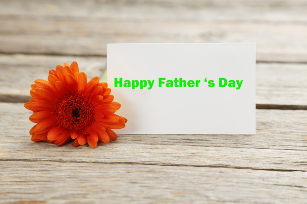  bloem met Happy vaders dag kaart - Foto, afbeelding