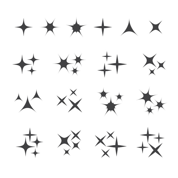 Conjunto de ícones de faíscas vetoriais. Elemento estrela - Vetor, Imagem