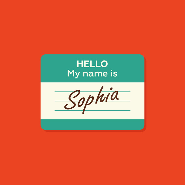 Hello my name is card, Label sticker, introduce badge welcome, vector illustration - Vector, Image