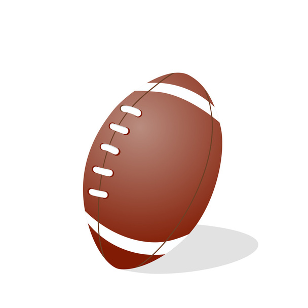 Amerikaans voetbal bal in platte ontwerp geïsoleerd - Vector, afbeelding