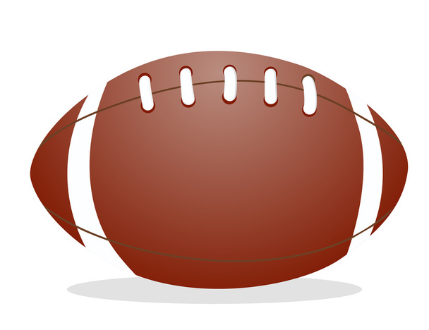 American football ball isolated in flat design - Вектор,изображение