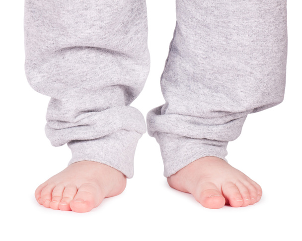 pies de niño aislados en blanco
 - Foto, imagen