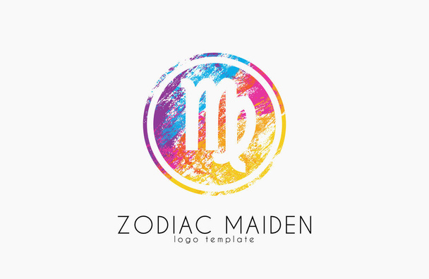 Zodiac maiden logo design. Maiden symbol logo. Creative logo - Vector, Image
