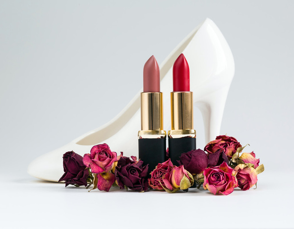 Red lipstick, cosmetics - Photo, Image
