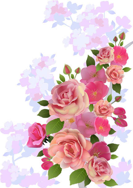 весняний букет з квітів
 - Вектор, зображення