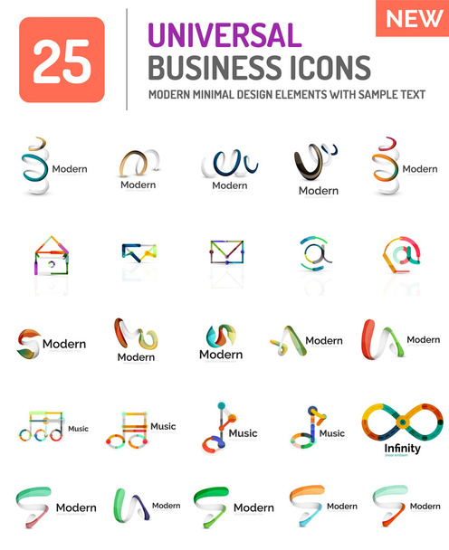 Collection of abstract company logo design concepts - Vector, Image