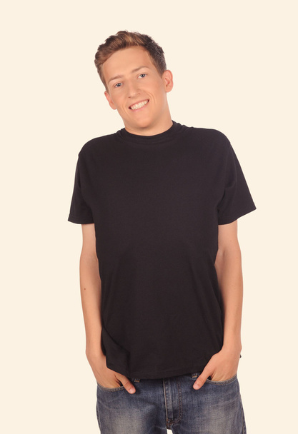 boy in the black shirt - Foto, Imagen
