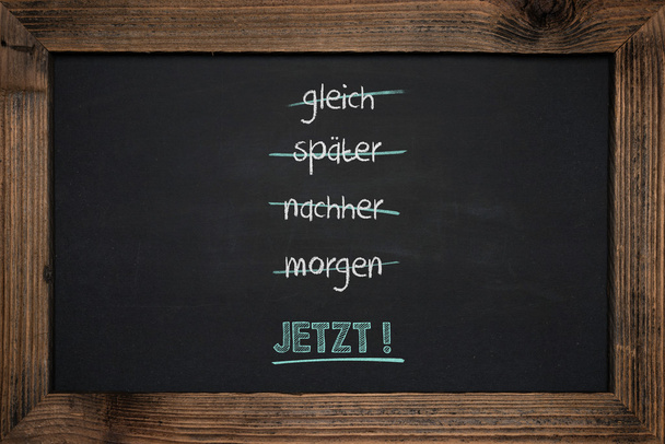 Sukces w biznesie tablica pisma w języku niemieckim - Zdjęcie, obraz