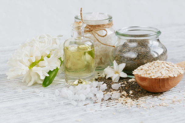 Natural ingredients for homemade facial and body mask (scrub) - Фото, зображення