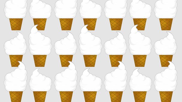 Cartoon background with ice cream - one next to other - Photo, Image