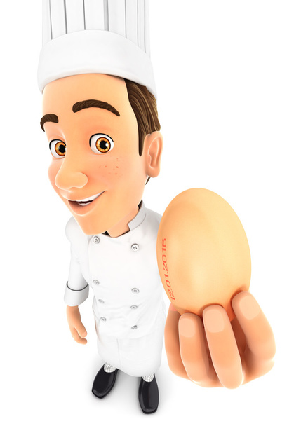 holding egy tojás 3D főszakács - Fotó, kép