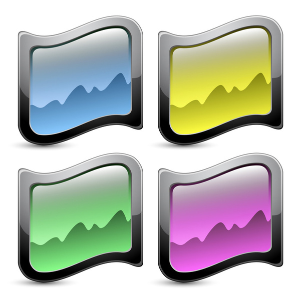 Vector glossy buttons - Vector, Image