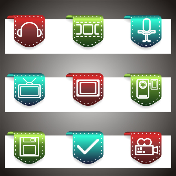 Set di icone vettoriali a colori. Modello di navigazione vettoriale
 - Vettoriali, immagini