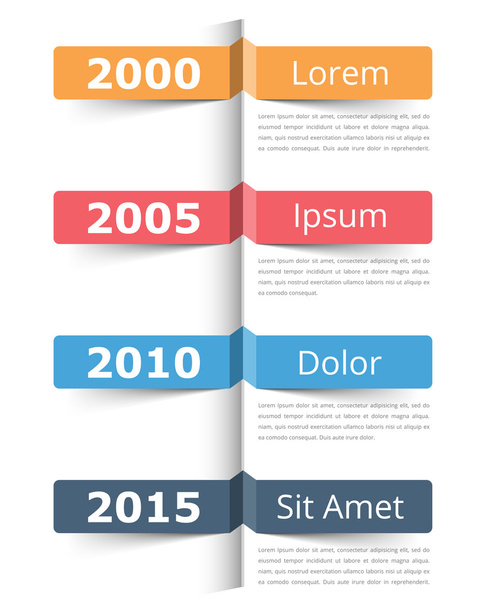 Vertical Timeline Infographics - Vector, afbeelding