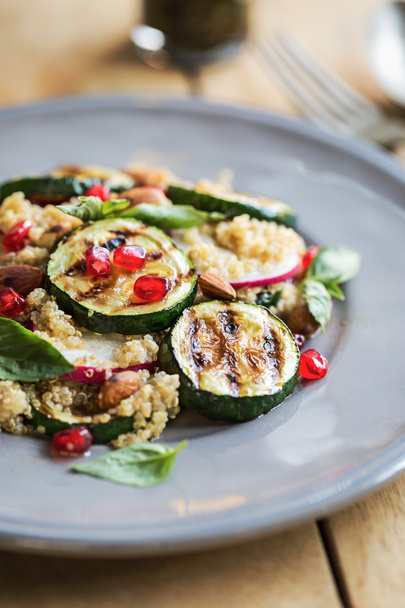 Quinoa with grilled courgette salad - Photo, Image