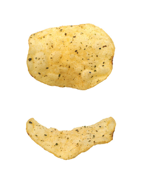 burgonya chips elszigetelt - Fotó, kép
