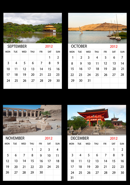 カレンダー2012 - 写真・画像