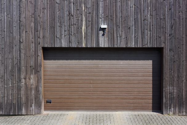 Wooden wall of modern rural garage - Photo, Image