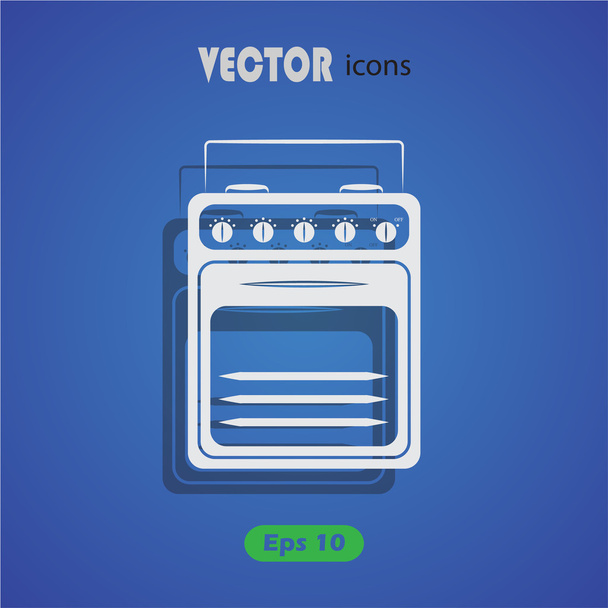 Gas stove vector icon - Vector, Image