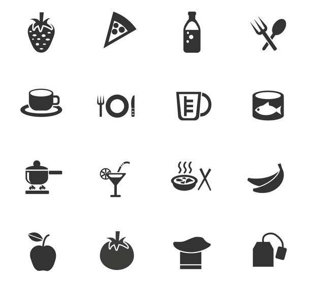 nourriture et icône de cuisine ensemble - Vecteur, image