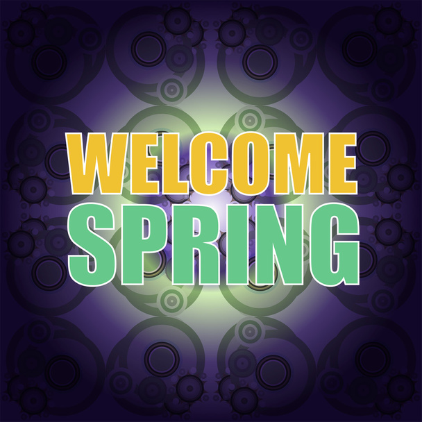 Welcome Spring Holiday Card. Welcome Spring Vector. Love background. Spring Holiday Graphic. Welcome Spring Art. Spring Holiday Drawing - Vector, Image
