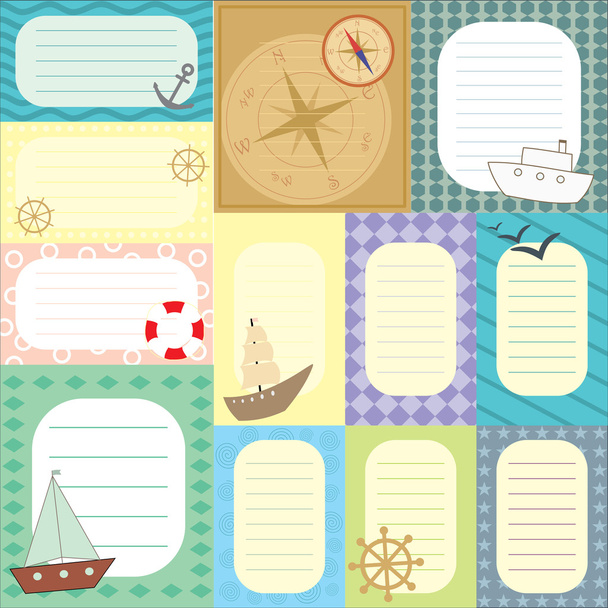 Collection of tags for scrapbook - Vector, afbeelding