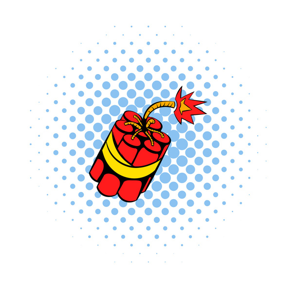 Red dynamite sticks icon, comics style - Διάνυσμα, εικόνα
