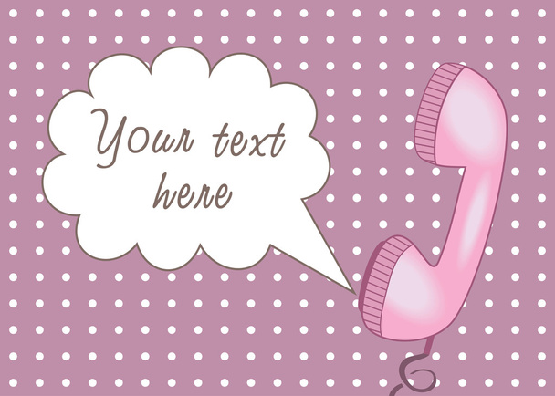 Pop-art text place with telephone - Vecteur, image