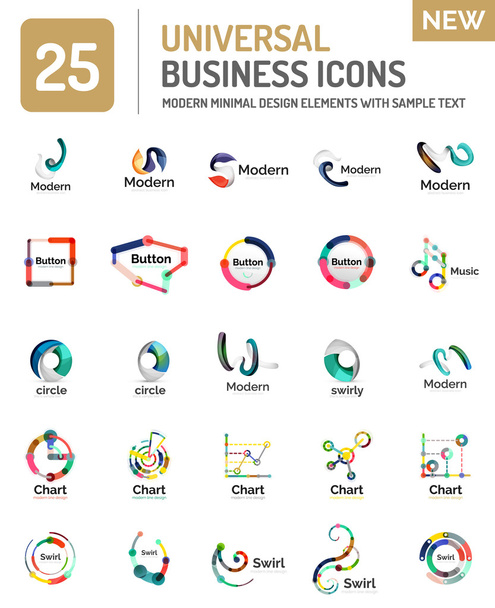 Abstract business icons - Vector, Image