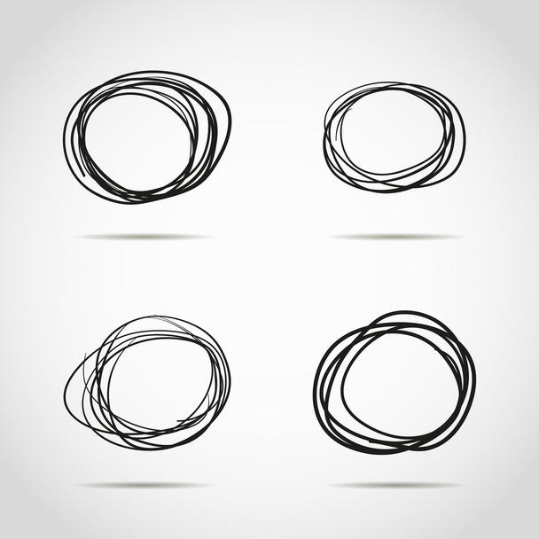 Set di cerchi disegnati a mano
 - Vettoriali, immagini