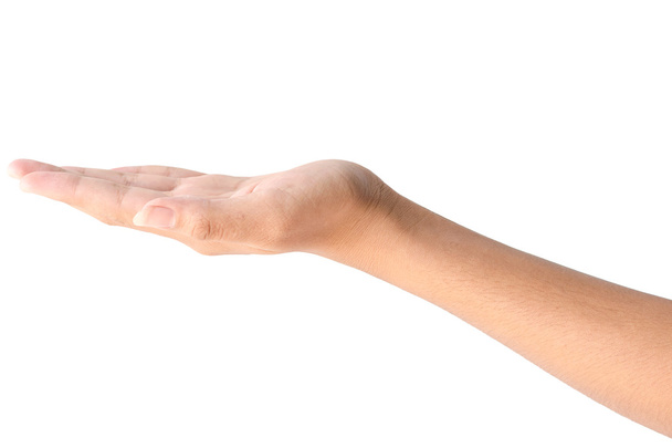 Lege vrouwelijke hand in close-up gebaar houden. - Foto, afbeelding