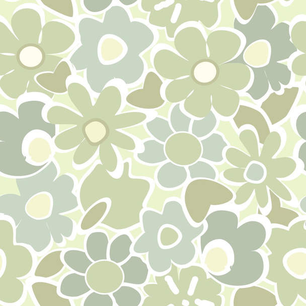 Seamless retro floral background in vector - Vector, imagen