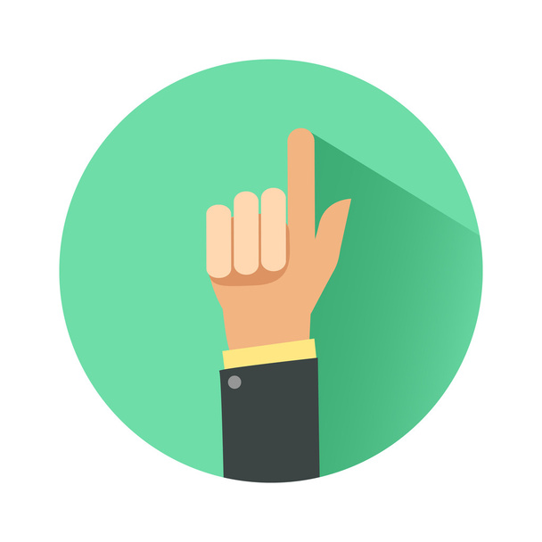 Businessman hand with pointing finger - Vector, Image