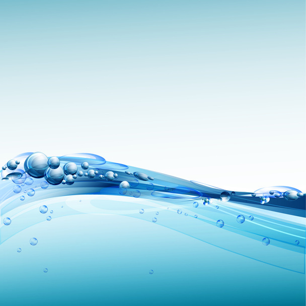 Water droplets on water surface. Vector illustration. Part of set. - Vector, Image