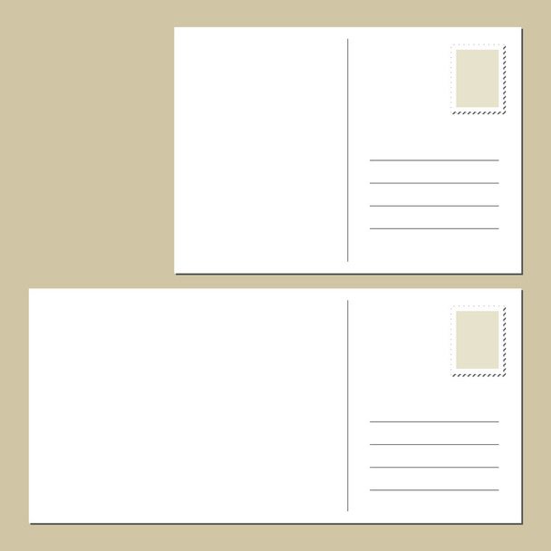 Cartão postal em branco de volta
 - Vetor, Imagem