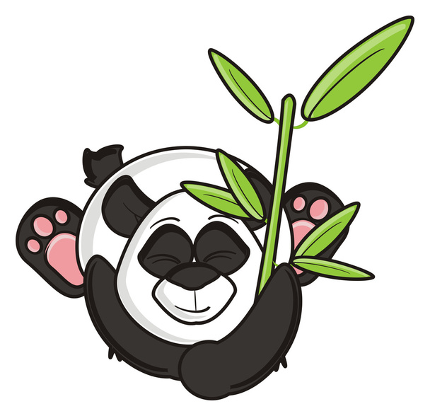 panda sleeping with bamboo - Zdjęcie, obraz