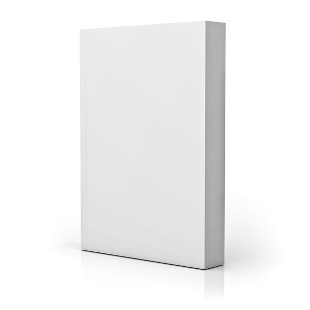 Copertina tascabile bianca isolata su sfondo bianco con riflessione
. - Foto, immagini