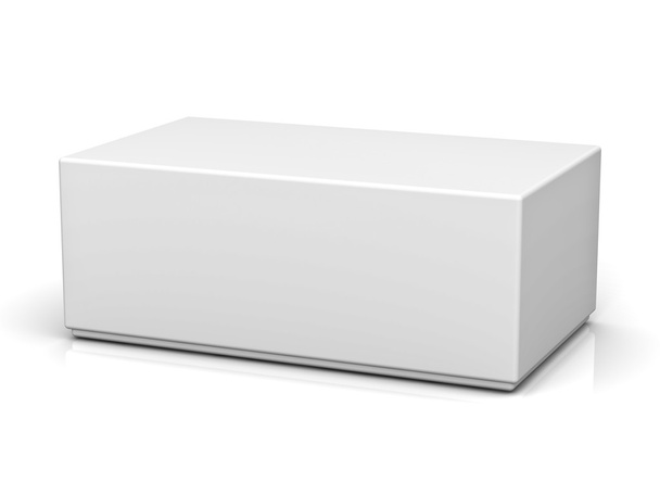 Caja en blanco con tapa aislada sobre fondo blanco
 - Foto, Imagen