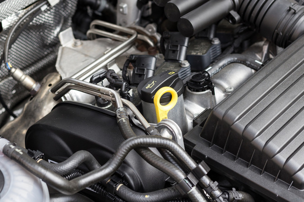 modern, clean car engine, motor closeup
 - Фото, изображение