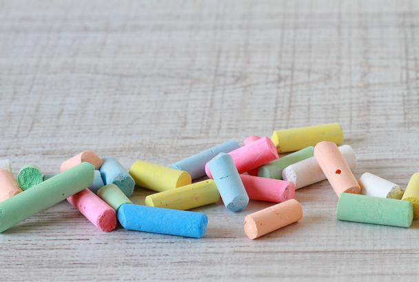 Small colorful pieces of chalks - Photo, Image