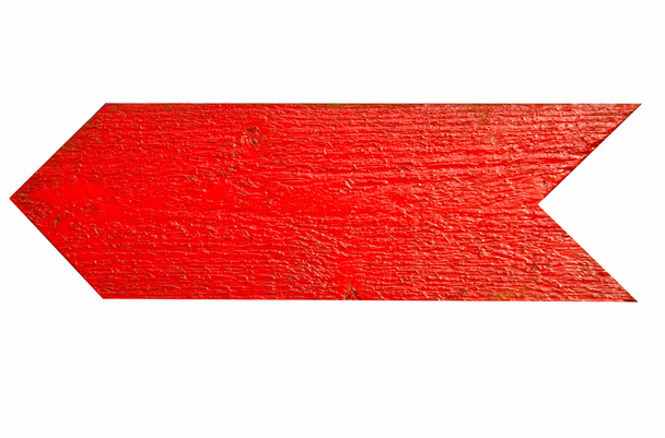 Flecha roja de madera
 - Foto, imagen