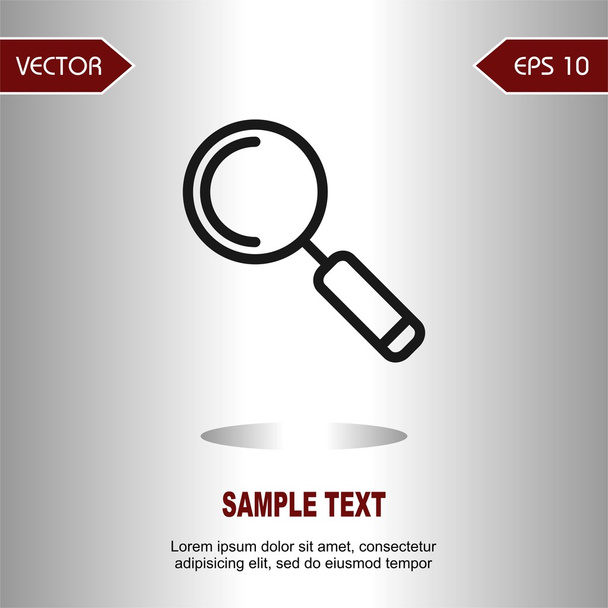 Icons magnifying glass - Vector, Image