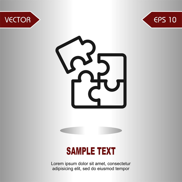 Icons pieces puzzle - Vector, Image