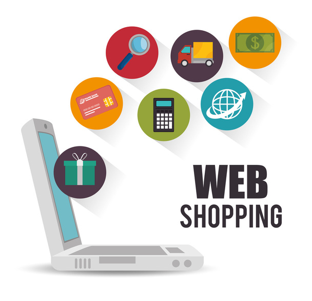 shopping online design - Vector, Image