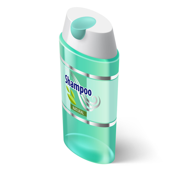 Shampoo Isometric Blue Icon on White Background for Design - Vector, afbeelding