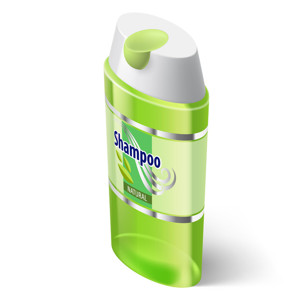 Shampoo Isometric Green Icon on White Background for Design - Vector, Image