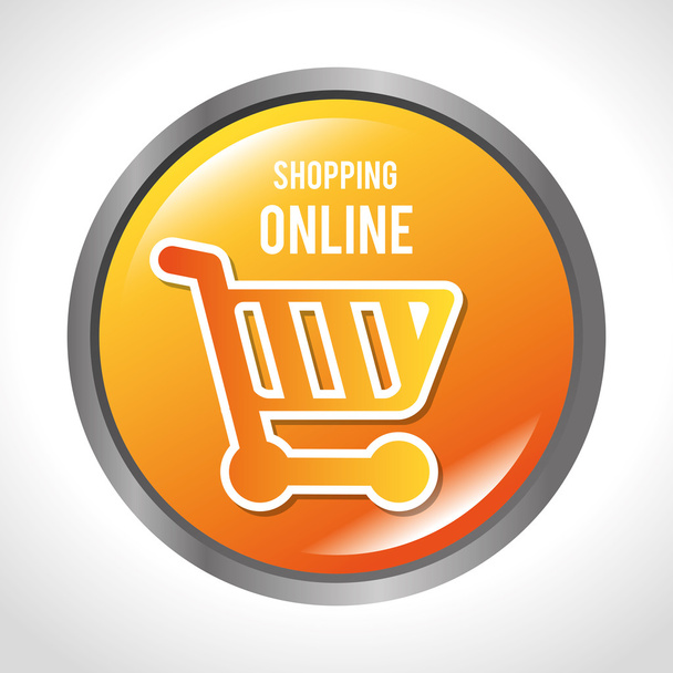 alışveriş online tasarım - Vektör, Görsel