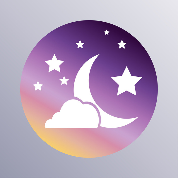 Sleep icon flat - ベクター画像