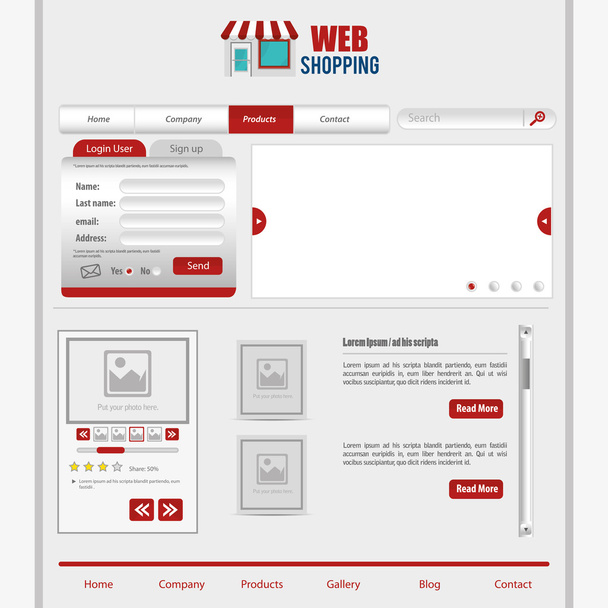 website design sablon design - Vektor, kép